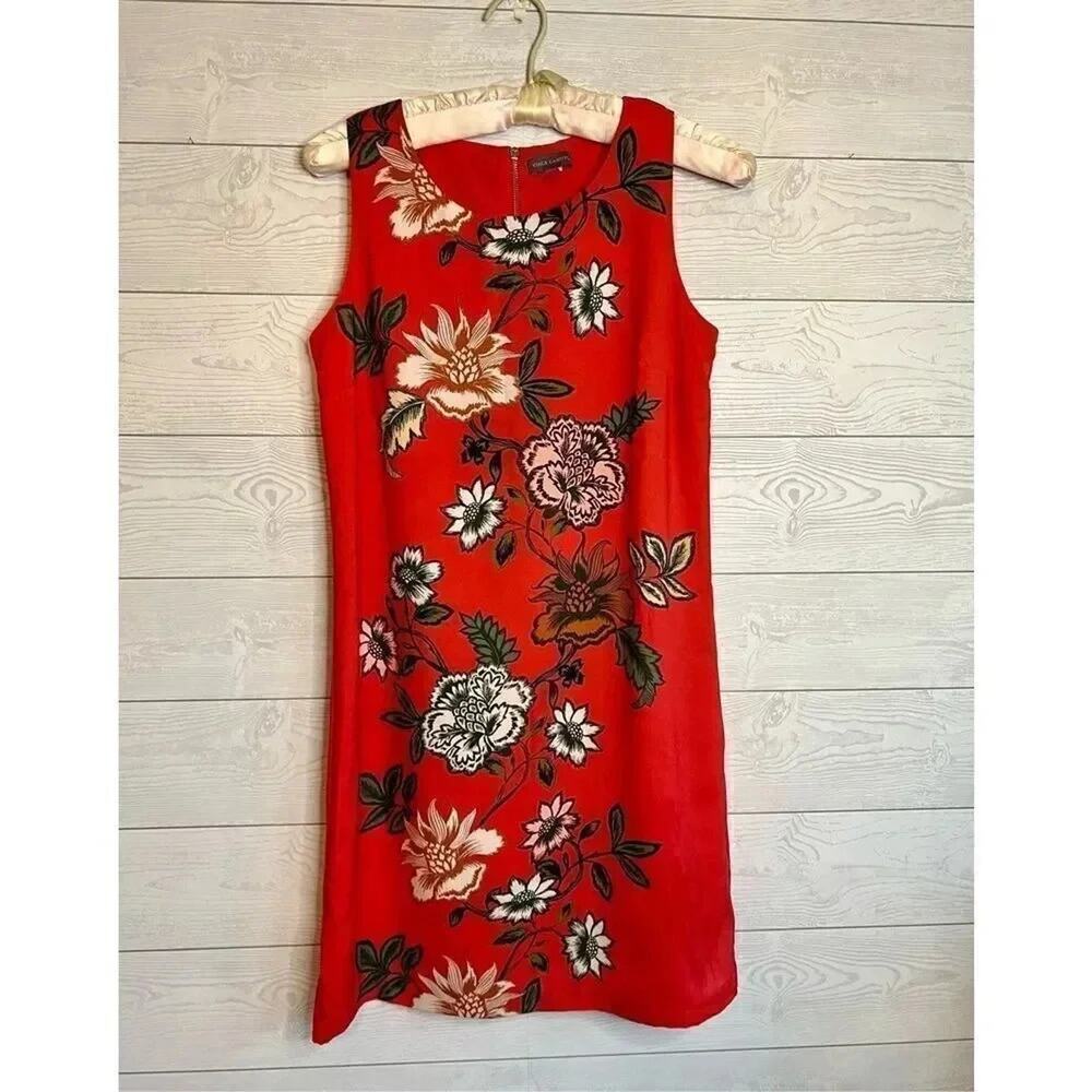 Vince Camuto floral  sleeveless sheath dress Size 8P